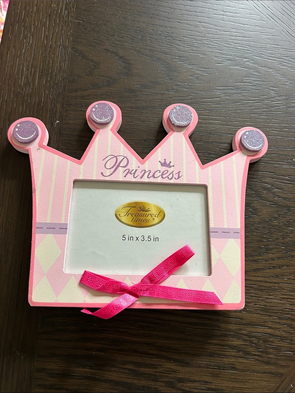 Princess Pink Crown Picture Frame used…5x3.5